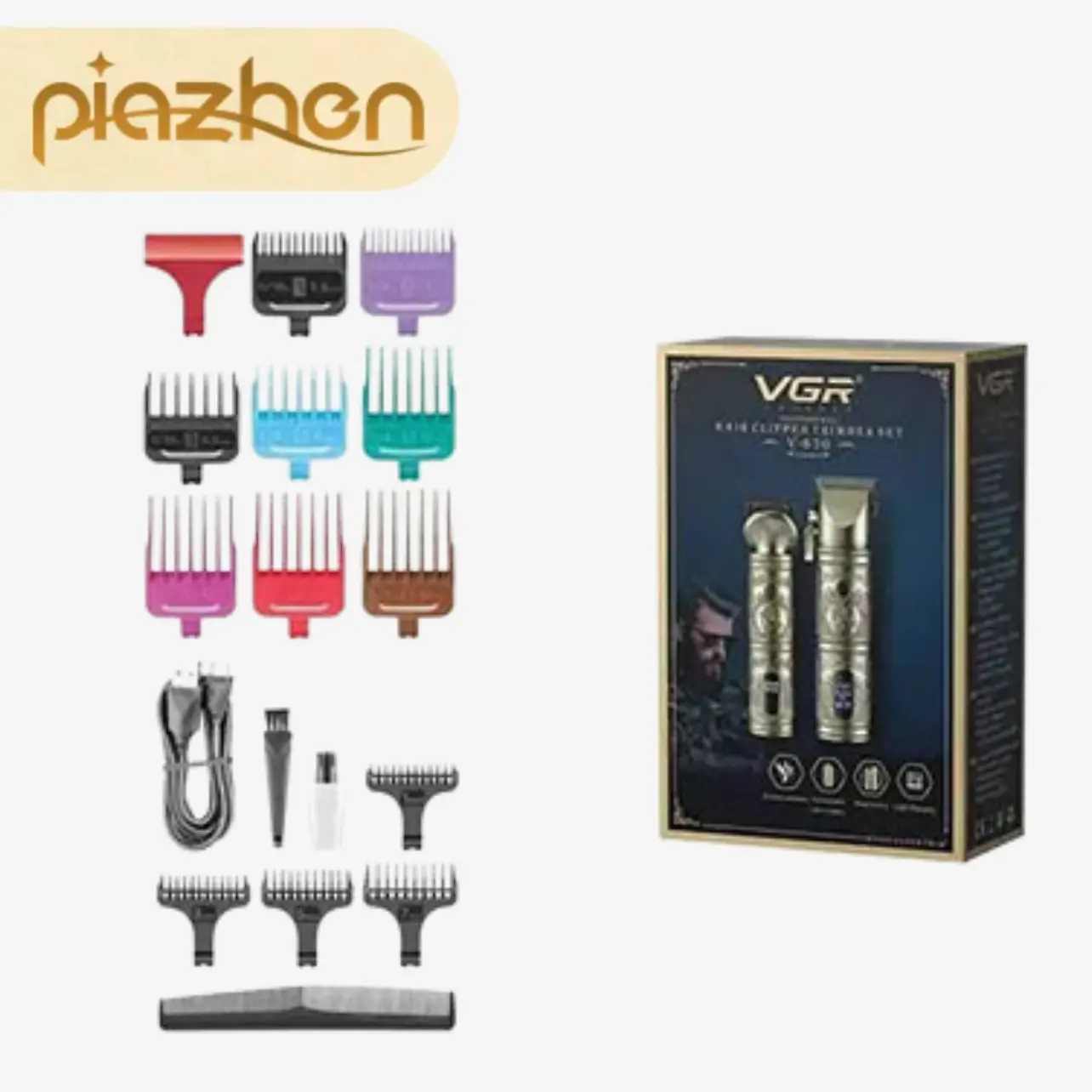 ماشین اصلاح سر و صورت وی جی آر مدل VGR V-670 + پیاژن