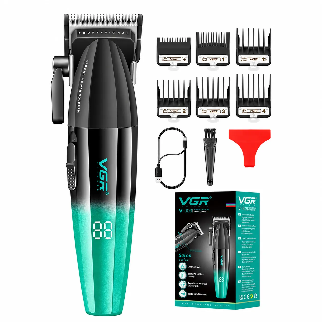 ماشین اصلاح موی سر و صورت وی جی ار مدل V-003