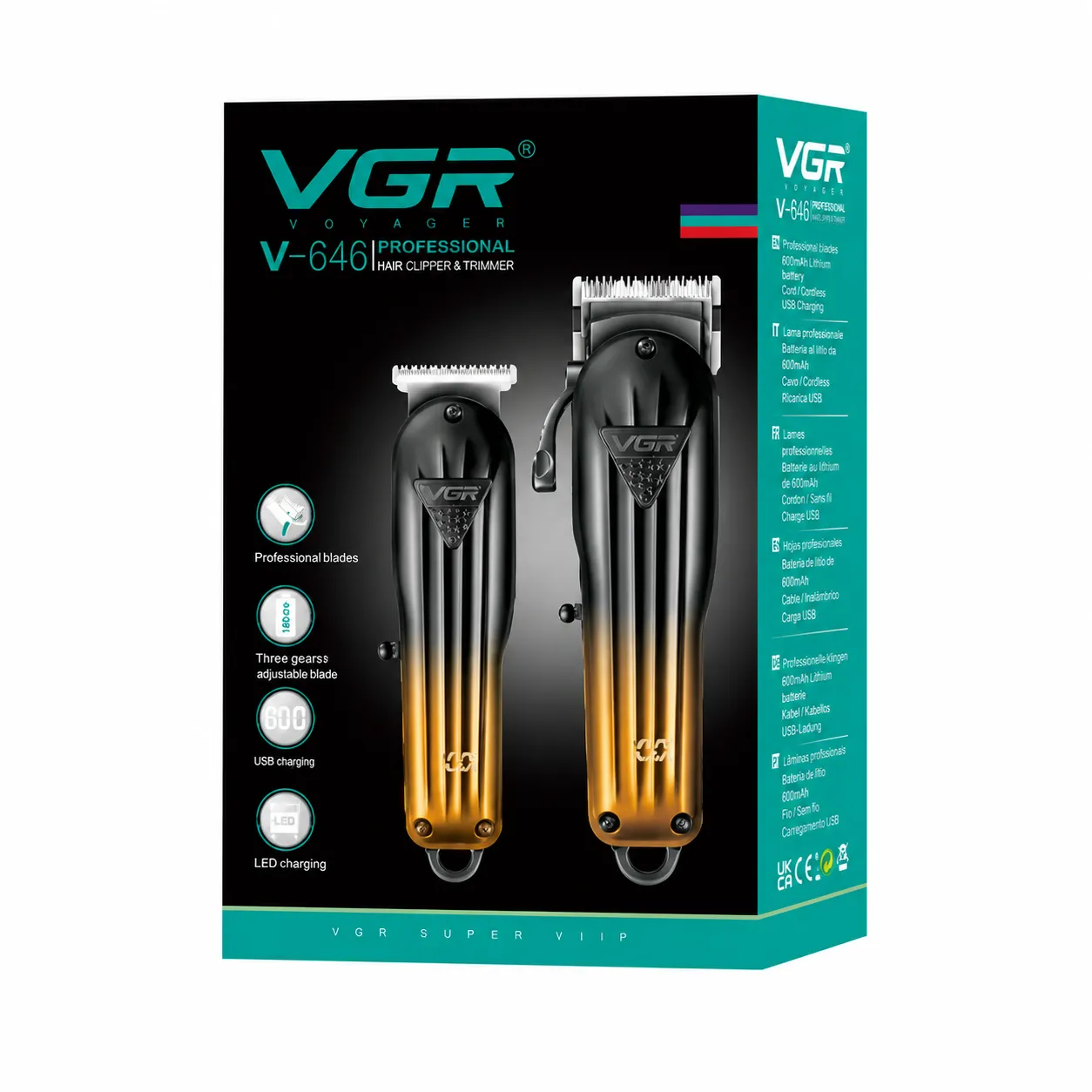 ست ماشین اصلاح وی جی آر مدل V-646