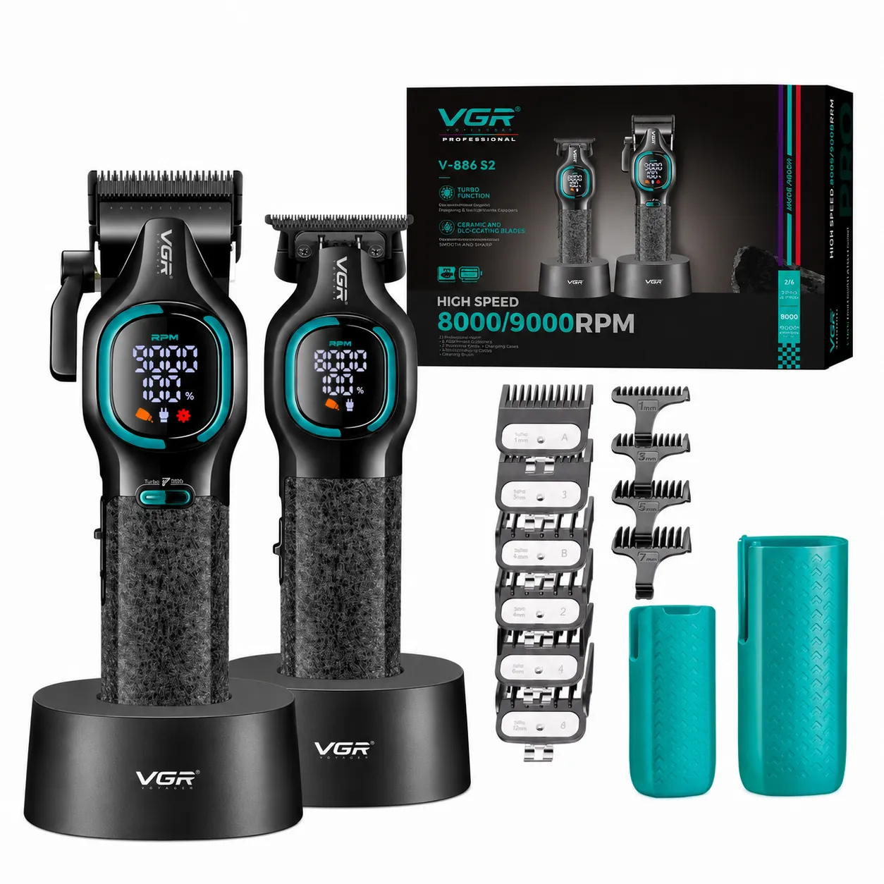 ست ماشین اصلاح وی جی آر مدل V-886 S2